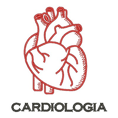 Matriz de matriz Matriz De Bordado Coração Cardiologia 2